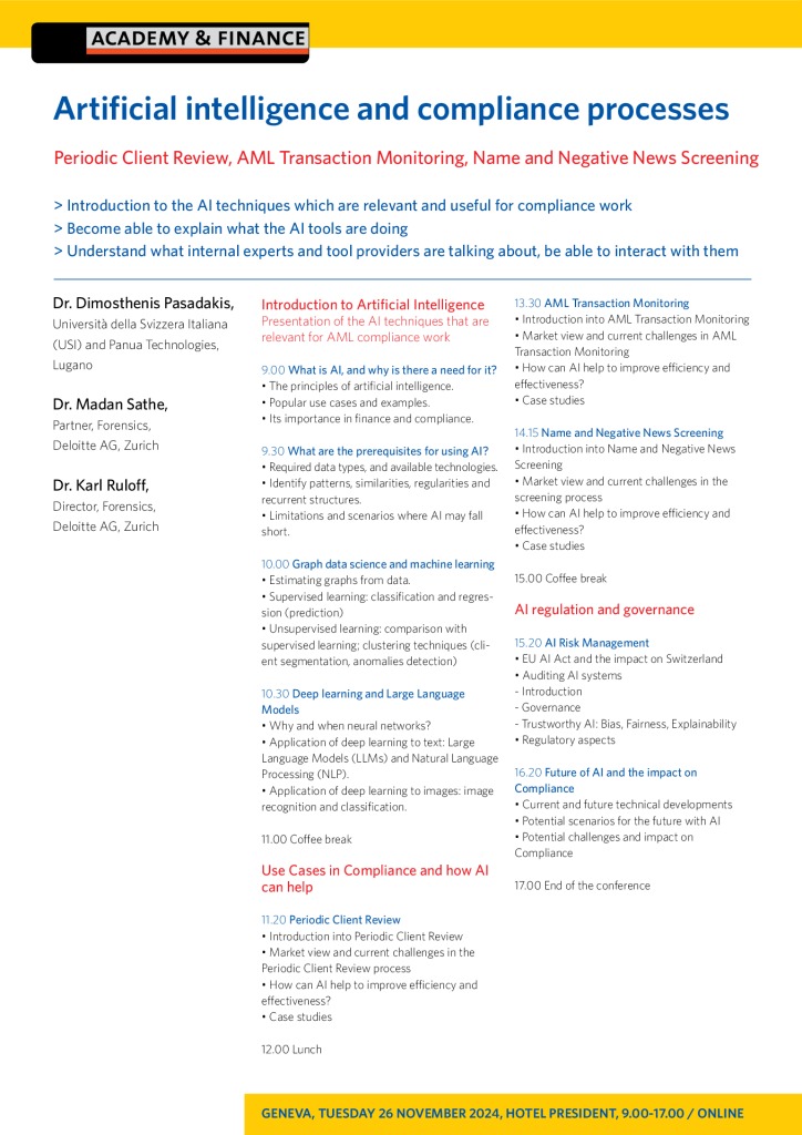 AF 1383 AI and compliance – Geneva 26 November 2024 2
