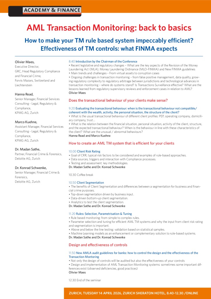 AF 1465 Transaction monitoring – Zurich 14 April 2026 2