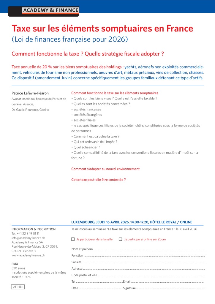 AF 1481 Taxe somptuaire – Luxembourg 16 avril 2026 2