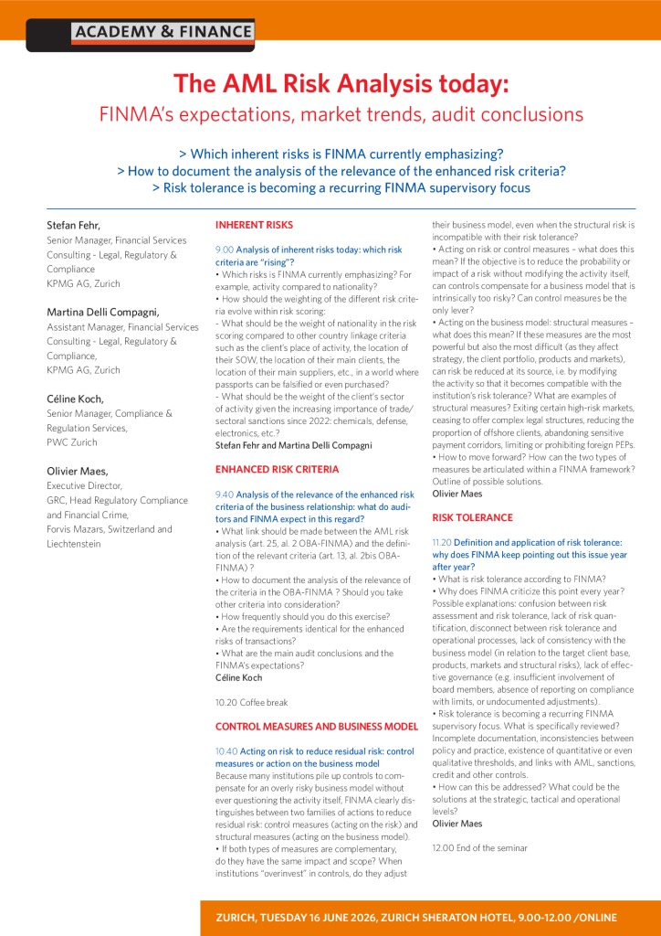 AF 1497 AML risk analysis today – Zurich 16 June 2026