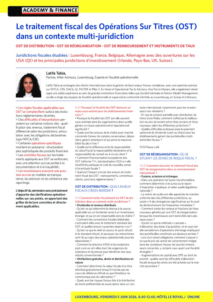 AF 1506 Traitement fiscal des Opérations sur Titres – Luxembourg 5 juin 2026 2