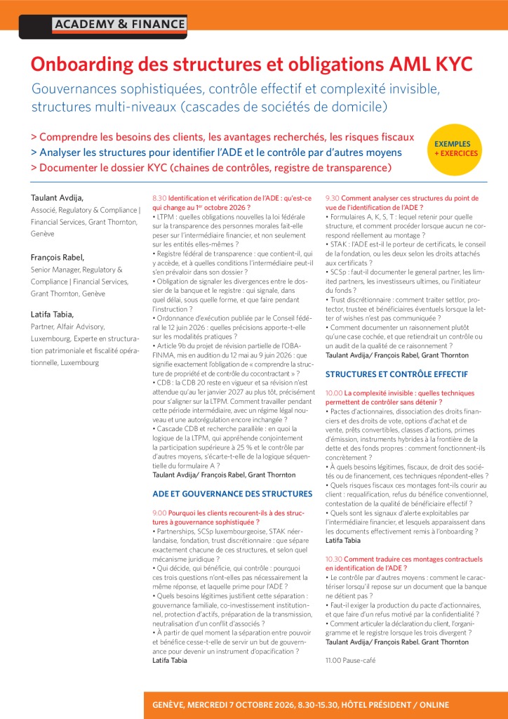 AF 1510 Onboarding des structures – Genève 7 octobre 2026 new