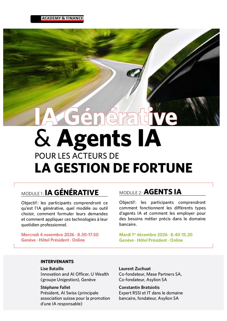 AF 1526 IA générative et agents IA – Genève – 4 novembre et 1er décembre 2026