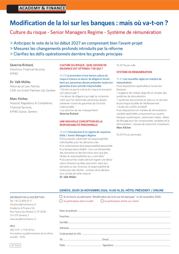 AF 1534 Modification de la loi sur les banques – Genève 26 novembre 2026 2